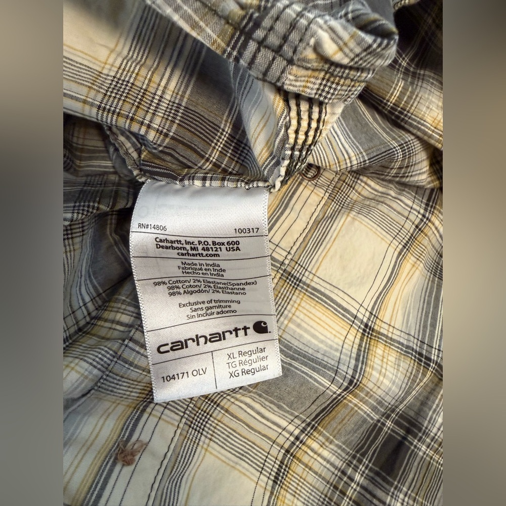 (2) Men’s Carhartt snap up plaid shirts XL - Picture 13 of 13